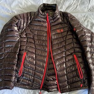 Mountain Hardwear Purple Base Puffer Jacket with Pink Accents